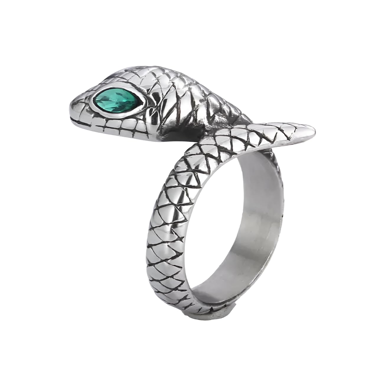 Green Eyes Snake Ring